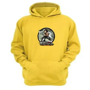 Genérico - Polerón Canguro Attack On Titan Amarillo Talla M Unisex