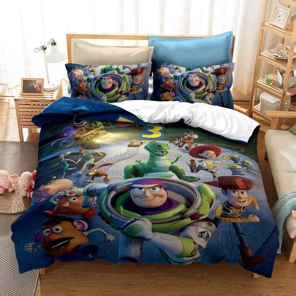 Toy Story Donut Bedding Set Duvet Cover Pillowcase Gift 3-Piece Bedding Set (1 Duvet Cover + 2 Pillow Shams)