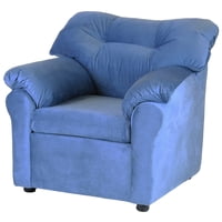 Muebles Altiro - Sofá Mateo 1 Cuerpo - Tela Felpa Azul Petroleo