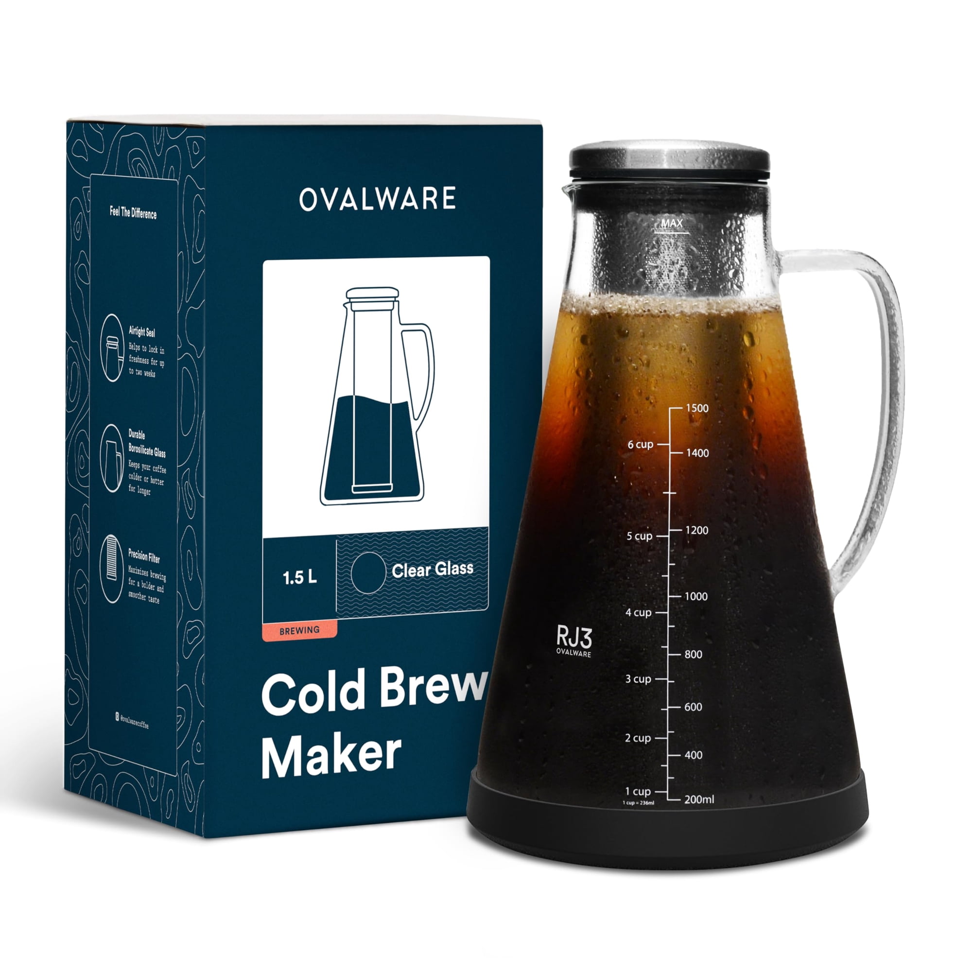 Jarra Para Cafetera Helada Cold Brew Ovalware Rj3, 1,5 L