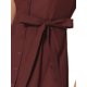 thumbnail image 5 of INSPIRE CHIC Vestido Camisero de Mujer con Mangas Cortas, Cuello en Punta, Cinturón en la Cintura, Botones, Vestido Medio, Rojo Vino, Talla L, 5 of 6