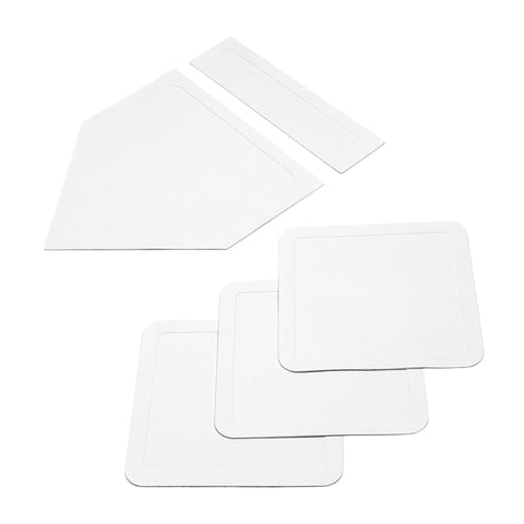 Magideal - Juego De Bases De Béisbol Y Sóftbol, Fácil De Instalar, Equipo De Práctica Portátil Para Patio Trasero. Blanco