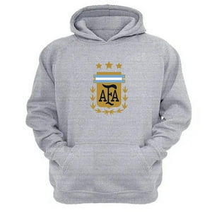 Genérico - Polerón Canguro Argentina Gris Claro Talla S Unisex
