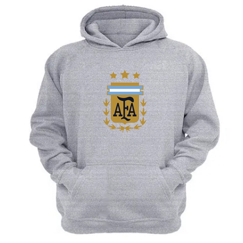 Genérico - Polerón Canguro Argentina Gris Claro Talla M Unisex