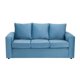 thumbnail image 2 of Living Kendy Sofa 3 Cuerpos + 2 Poufs Felpa Azul Petroleo, 2 of 6
