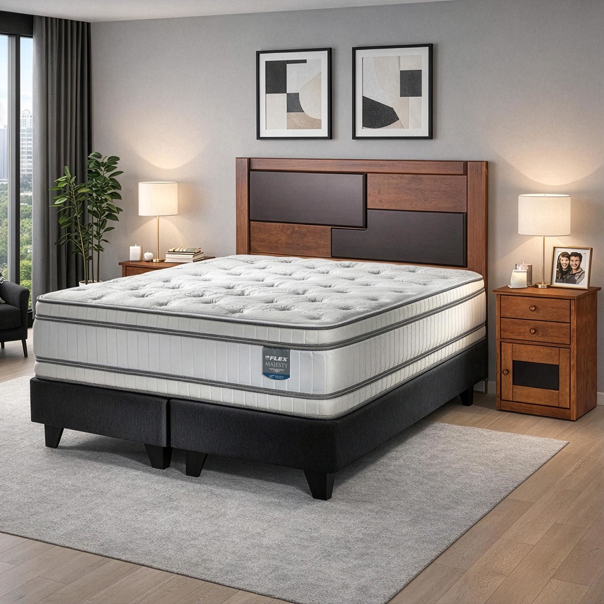 Cama Europea Majesty 2 Plaza Base Dividida