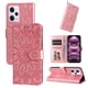 thumbnail image 4 of Funda tipo cartera FOXDOCK para Xiaomi Poco X5 Pro 5G , diseño girasol en relieve, cuero PU, cierre magnético, soporte y tarjetero, 4 of 5