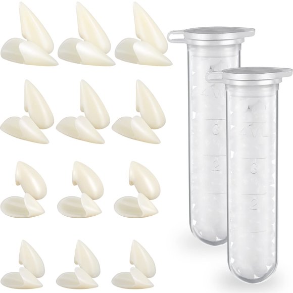 12 pares de dientes postizos de Vampire Teeth Zhanmai para fiesta de cosplay