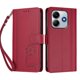 thumbnail image 3 of Funda Cartera Trébol para Xiaomi Redmi Note 14 4G con Ranuras Tarjetas y Carga Inalámbrica Rojo, 3 of 6