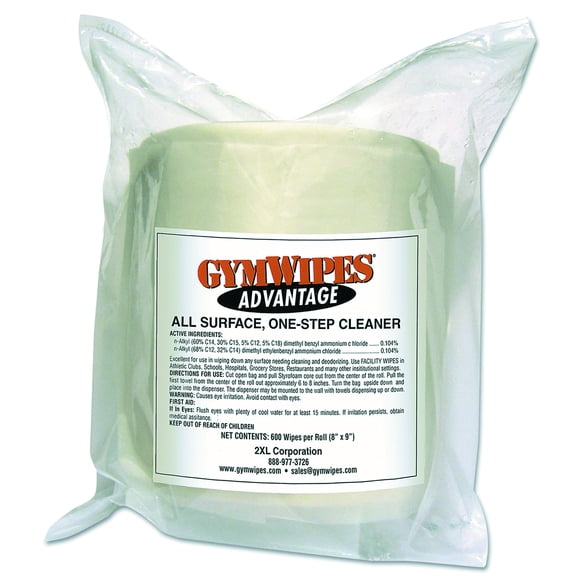 Toallitas Gym Wipes 2XL L36 White Rainforest Scent 900, caja de 4 unidades