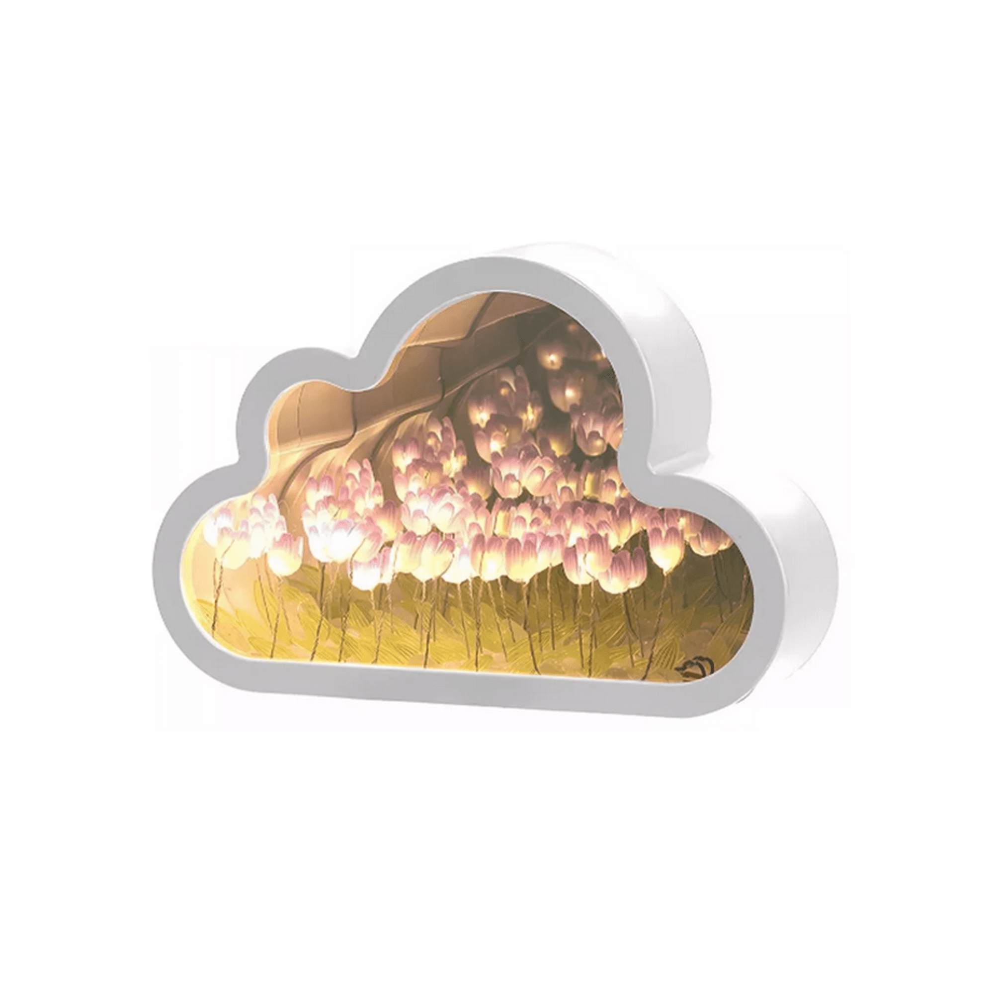 Genérico - Luz Nocturna Con Espejo Tulipán Nube Para Dormitorio Violeta