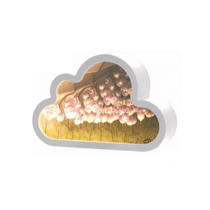 Genérico - Luz Nocturna Con Espejo Tulipán Nube Para Dormitorio Violeta