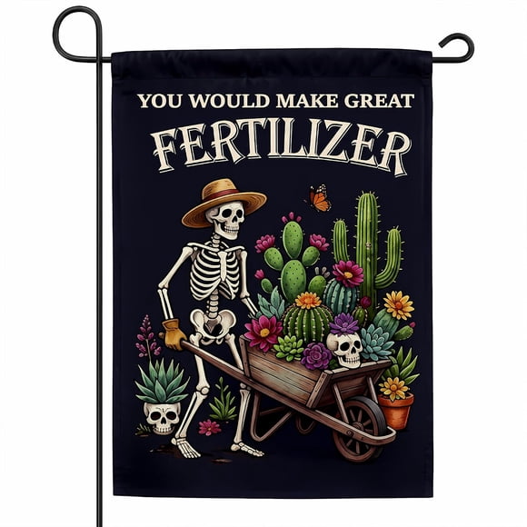 Bandera de jardín OHOME Halloween 12 x 18 pulgadas