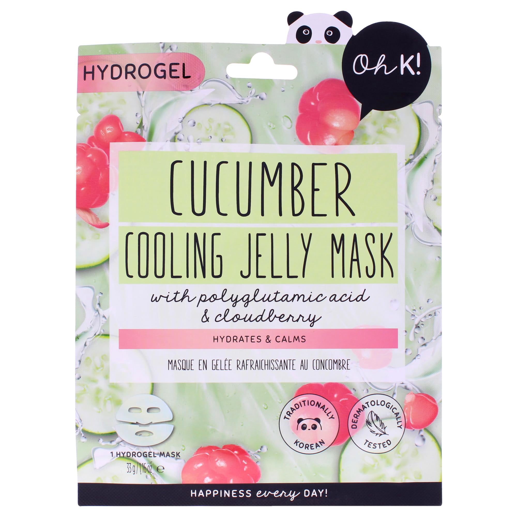Mascarilla Facial Hidrogel Oh K! Jelly Refrescante De Pepino