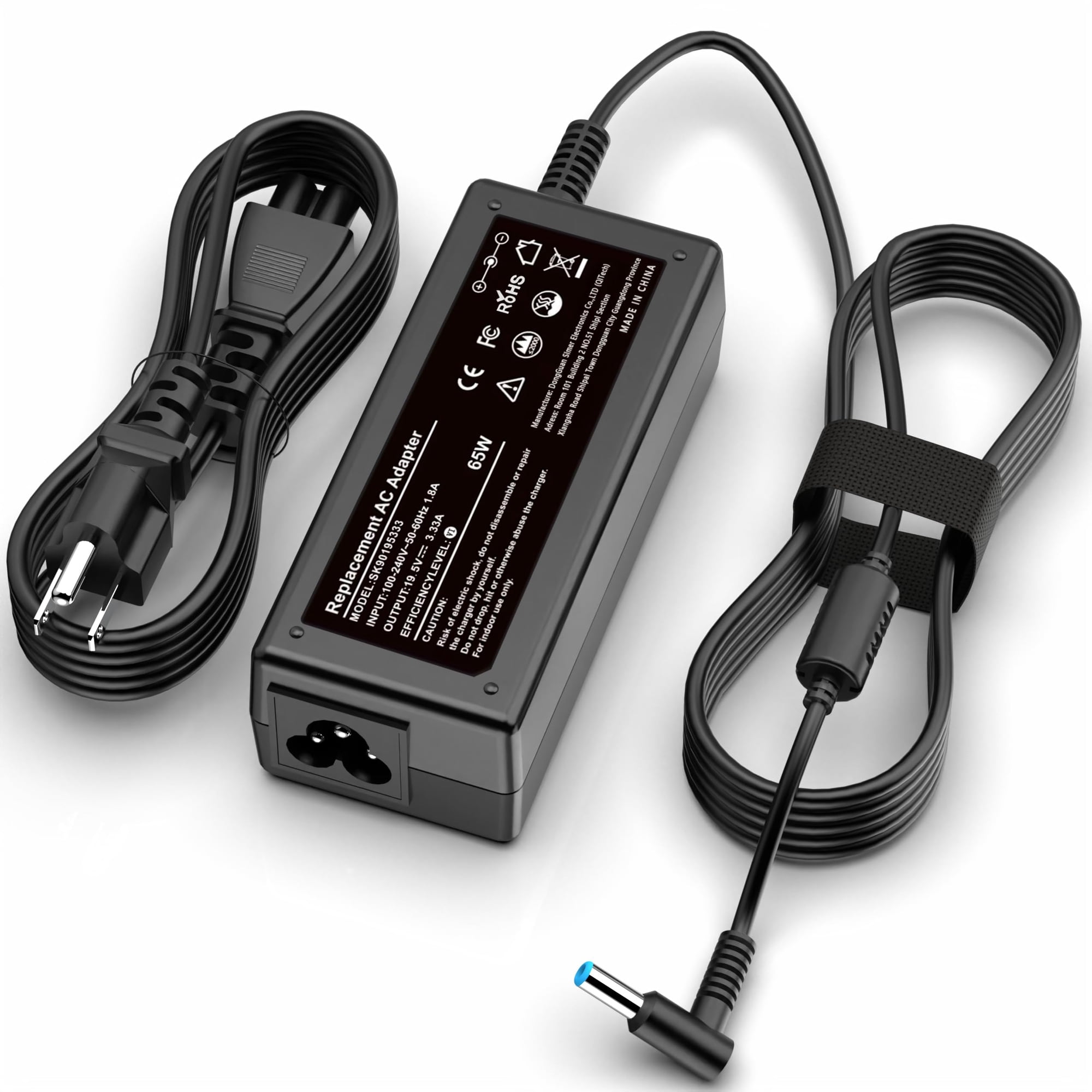Pioevtka - Cargador Para Portátil Hp De 65 W 45 W Smart Blue Tip 19 5 V