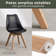 thumbnail image 3 of Pack 6 sillas para comedor tulip negras, 3 of 8