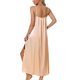 thumbnail image 3 of INSPIRE CHIC Vestido de Noche de Satén con Encaje para Mujer de Regreso a Clases, Tirantes Finos, Maxi Vestido de Dormir con Abertura Lateral M Champán, 3 of 6