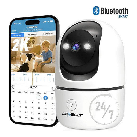 Genbolt® Cámara de Seguridad Wifi Interiore Ip Vigilancia