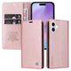 thumbnail image 1 of Funda Billetera de Cuero para iPhone 17 con Tarjetero y Soporte - Tapa Magnética Rosa, 1 of 5