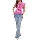 thumbnail image 2 of INSPIRE CHIC Blusa de Mujer para Regreso a Clases Lunares Lazo Cuello Volantes Manga Corta para Trabajar Talla S Rosa Claro, 2 of 6