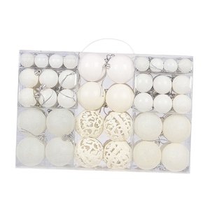 Bothyi - 100 Uds Adornos De Bolas De Navidad Colgantes De Navidad Para Aniversario Boda Festivo Blanco