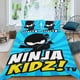thumbnail image 2 of Niños Ninja Conjunto de sábanas temático, trío de piezas, cómodo y amigable con la piel, diseño único, regalo de decoración para el hogar para familiares, amigos y fans, 90 cm * 190 cm, 2 of 6