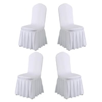 Crusec - Pack 4 Funda Plisada Sillas Eventos Hoteles Fiestas Bodas