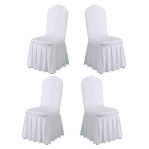 Crusec - Pack 4 Funda Plisada Sillas Eventos Hoteles Fiestas Bodas