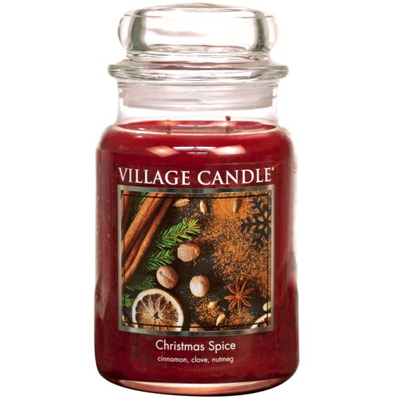 Vela aromática Village Candle Christmas Spice (625 ml), color rojo