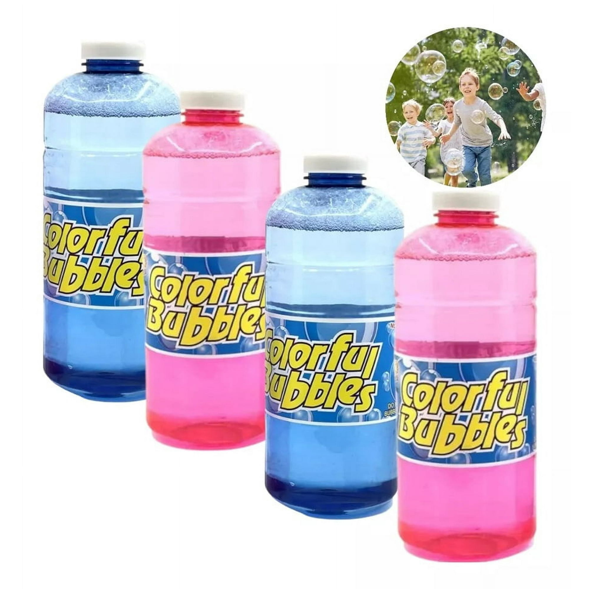 Genérico - 4 X Liquido De Burbujas 1 L Maquina Burbuja Niños Fiestas