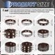 thumbnail image 2 of Uxcell 9Pcs Conjunto de Pulseras de Cuero con Tachuelas Rock Punk, 8.7"/22cm Muñequera Ajustable con Picos Góticos para Fiestas de Halloween Accesorios Emo Grunge, Marrón Café, 2 of 6