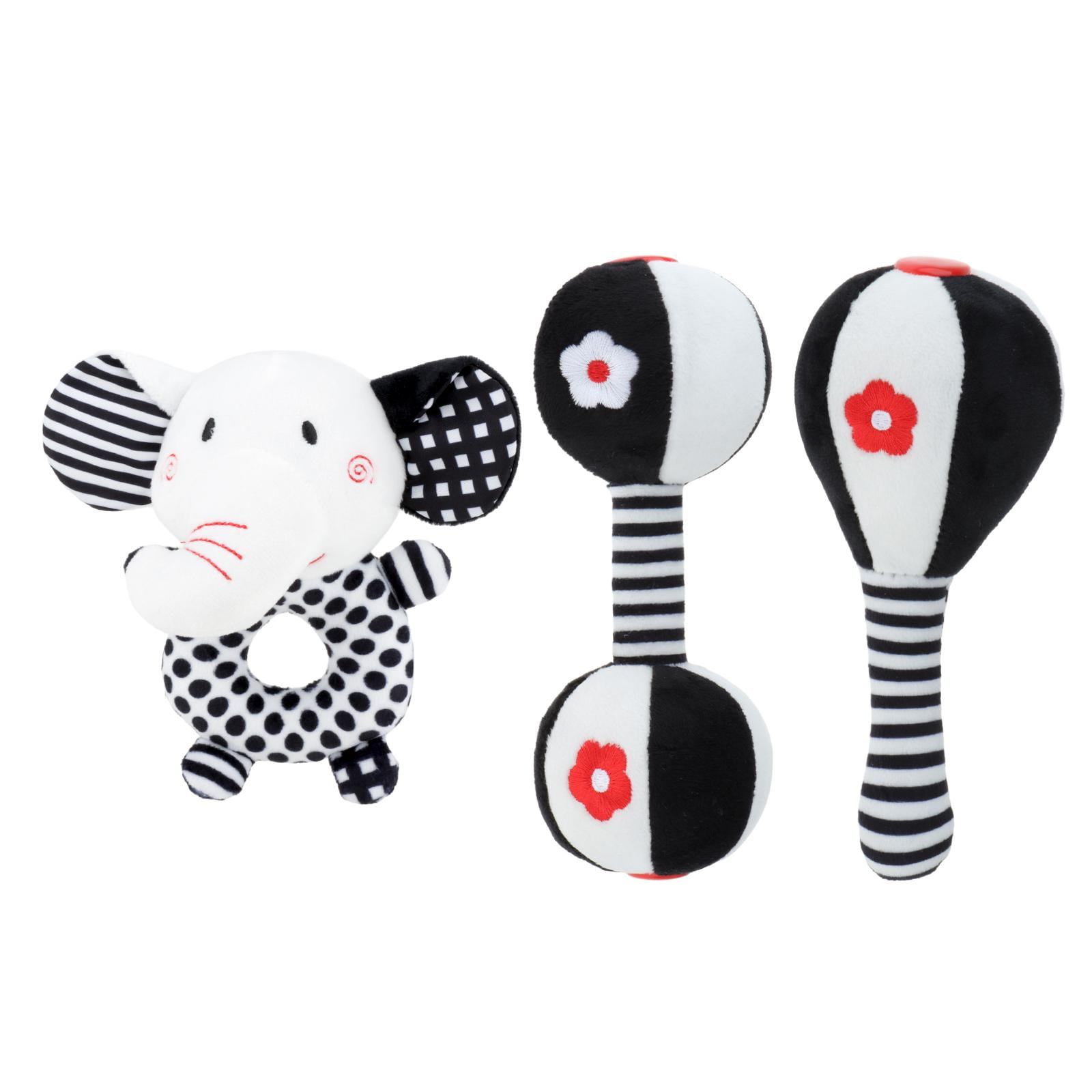 Bothyi - 3 Piezas Sonajeros Para Bebés Regalo Juguete Para Masticar Sonajero Suave Para Bebés De 0 A 6 Meses Bebé B