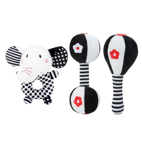 Bothyi - 3 Piezas Sonajeros Para Bebés Regalo Juguete Para Masticar Sonajero Suave Para Bebés De 0 A 6 Meses Bebé B