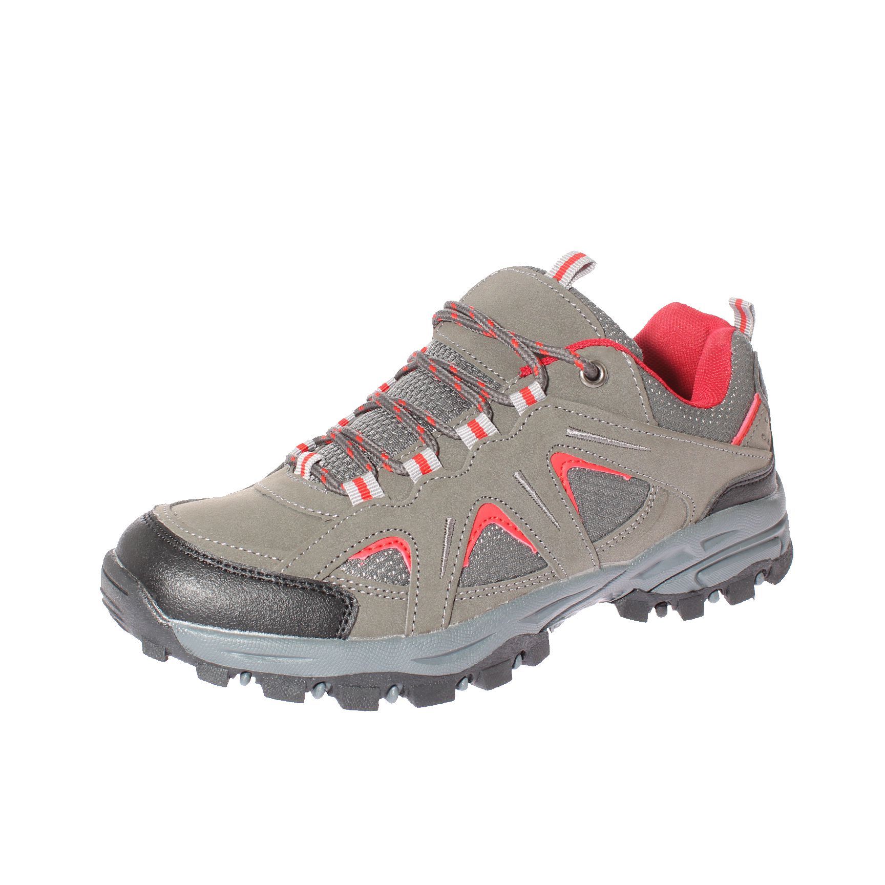 Zapatilla Outdoor Gris/Rojo Vía Franca