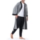 thumbnail image 5 of Bata IZOD para hombre, tejido gofrado, kimono gris jaspeado, XXL-3XL, 5 of 5