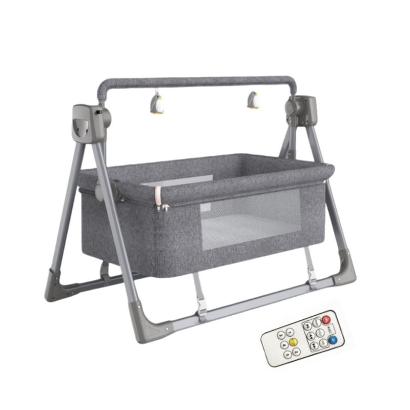 Babyluna - Cuna Colecho Mecedora Eléctrica Plegable Y Bluetooth