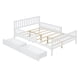 thumbnail image 2 of Full Size Wood Platform Bed with Guardrails on Both Sides and Two Storage Drawers ,White, 2 of 3