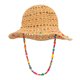 thumbnail image 1 of Sombrero de Paja con Cuentas de Madera Coloridas para Mujer INSPIRE CHIC, Empacable, Sombrero de Playa de Ala Ancha para Viajes y Fiestas Talla Única Caqui, 1 of 5