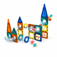 Genérico - Bloques Magnéticos De Construcción Con Túneles Y Pelotas Set Didáctico Infantil