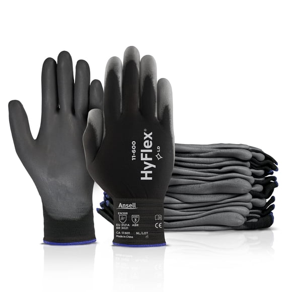 Guantes Ansell HyFlex 11-600, multiusos, ligeros, talla 9