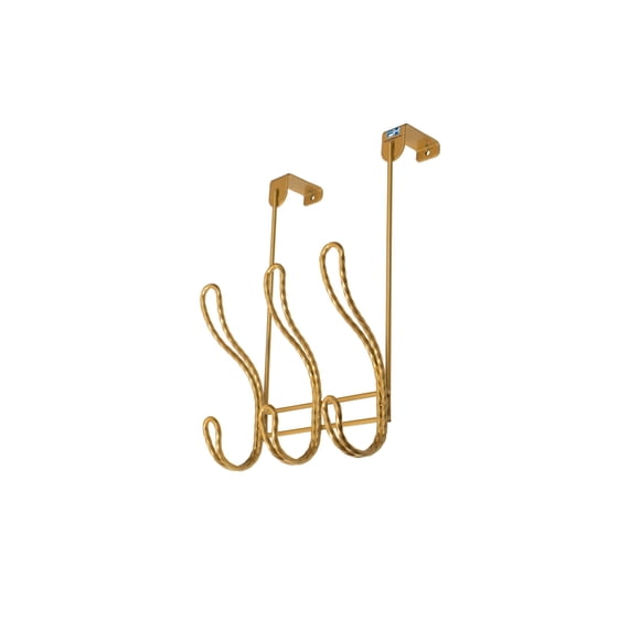 Perchero de ganchos para puerta con diseño retorcido FantasHome, 6 ganchos