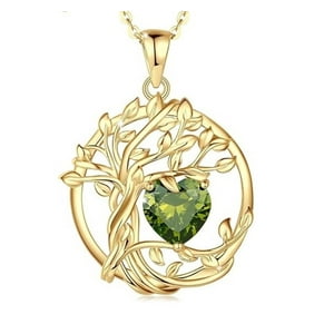 Collar Heshpaws Tree Of Life Birthstone Necklace