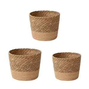 Bothyi - Cesta Tejida Para Macetero, Cestas De Almacenamiento Ornamentales Para Almacenamiento De Picnic En El Jardín, 3 Uds.