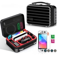 Genérico - Compatible Con El Estuche De Viaje Oled Para Nintendo Switch Kit De Accesorios 6 En 1 Con Protector De Pantalla Y Bolsa De Almacenamiento Portátil-Para Switch Oled||Negro