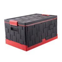 Magideal - Caja De Almacenamiento Plegable, Estuche Duradero Ordenar Contenedores Antideslizantes Bolsa De Carga Plegable Organizador De Camión De Coche , Negro