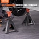 thumbnail image 2 of Jack Stands VEVOR de 6 toneladas (13000 libras) de capacidad para coche rojo, 1 par, 2 of 9