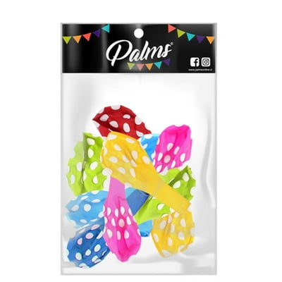 Set 10 Globos Polka Colores 1 Un Palms