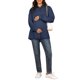 thumbnail image 2 of Blusa de Maternidad INSPIRE CHIC para el Trabajo con Cuello de Punta y Botones, Talla Extra Grande, Azul Oscuro, 2 of 6