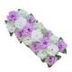 thumbnail image 4 of Ramo De Camino De Mesa Con Panel De Flores De Rosas De Arco Para Boda, Morado Y Blanco, 4 of 5