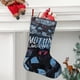 thumbnail image 2 of Hombre Polilla Tema: Calcetines de Navidad, fino lino blanco para colgar en escaleras y chimenea, decoración navideña para el hogar, regalo de Navidad. 45cm × 32cm, 2 of 5